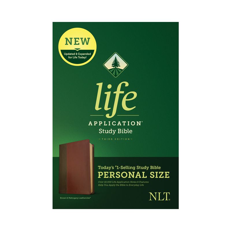 NLT Life Application Study Bible, Third Edition, Personal Size (Leatherlike, Brown/Tan) - (Leather Bound), 1 of 2