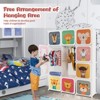 Infans 12-Cube Kids Wardrobe Baby Dresser Bedroom Armoire Clothes Hanging Closet w/Door - 4 of 4
