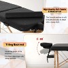 BestMassage Portable Massage Table 2-Fold Adjustable Spa Bed 27.6" Wide Lash Bed - 3 of 4