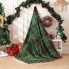 Lomsoe Christmas Green Throw Blanket, Winter Emerald Green Plaid Room Decor Soft Warm Flannel Blanket for Couch Bed Camping Dorm. - 4 of 4