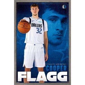 Trends International NBA Dallas Mavericks - Cooper Flagg 25 Framed Wall Poster Prints - 1 of 4
