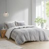 3Pcs Jacquard Cotton Duver Cover Set, Stripe Design Boho Style Bedding, Oeko-Tex Certified Bed Set with Matching Shams - 2 of 4