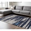 HomeRoots 7' X 10' Ivory and Blue Abstract Power Loom Distressed Non Skid Area Rug - 2 of 3