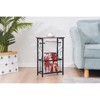 FONTOI Wood End Table with Removable Rung, Bathroom Table with One Accessories Package, Brown, 14.6"*8"*21.3" - 2 of 4
