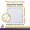 Filter King 24x28x1 Air Filter | 4-PACK | MERV 13 HVAC Pleated A/C Furnace Filters | MADE IN USA | Actual Size: 23.5 x 27.5 x .75" - 2 of 4