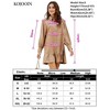 Women's Babydoll Ruffle Hem Shirt Dress Button Up Long Sleeve Collared Mini Dress - 4 of 4