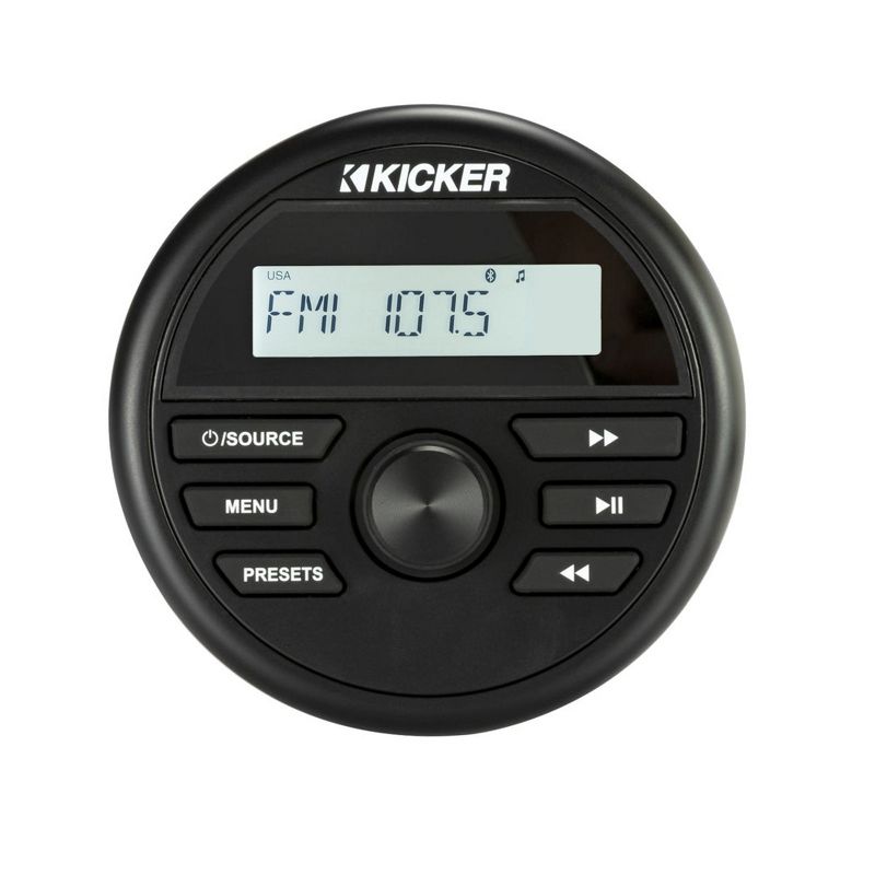 Kicker 46KMC2 Weather-Resistant Gauge-Style Media Center With Bluetooth, 1 of 8