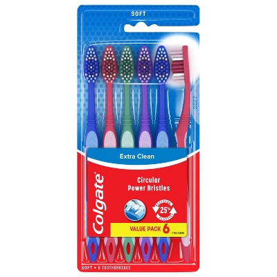 Colgate Extra Clean Full Head Toothbrush Soft - 6ct : Target