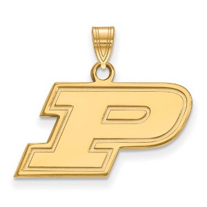 Black Bow Jewelry 14k Yellow Gold Plated Sterling Silver Purdue Boilermakers NCAA Small Pendant - 1 of 3