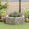 vidaXL Gabion Raised Bed Silver Galvanized Steel Heavy Weight Endurance - 63" x 55.1" x 19.7" - 3 of 4