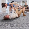 Kumasinova Stain-Resistant Area Rug, Non-Shedding Ivory/Grey Door Mat,Kid & Pet-Friendly, Oriental Area Rug for Living Room,Latex-Free Cotton Backing - 2 of 4