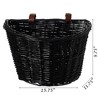 Wicker Front Cargo Bike Basket - Perfect for Riders of All Ages and Genders - for Beach Cruiser, Stationary Bike, E-bike, or Road Bike - 4 of 4