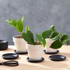 Juvale 24 Pack Small Plastic Plant Saucers for Pots, 4 Inch Drip Tray for Planter, Indoor, Outdoor Flowers, Black - 2 of 4