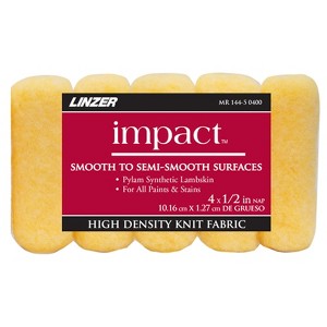 Linzer Impact Synthetic Lambskin 4 in. W X 1/2 in. Paint Roller Cover 5 pk (Case of 6) - 1 of 1