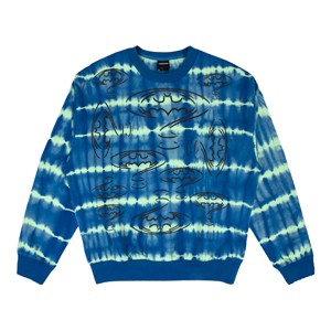 Batman Forever Batman & Riddler Logos Crew Neck Long Sleeve Tie-Dye Adult Sweatshirt - 1 of 4