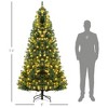 FURNIinspire Artificial Trees Tall Prelit Christmas Tree Indoor Christmas Decorations For Living Room, Christmas Vibe, Green, 47.3"*47.3"*88.5" - 3 of 4