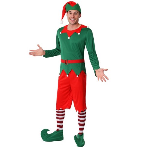 Halloweencostumes.com Medium Men Men's Santa's Helper Costume, Green ...