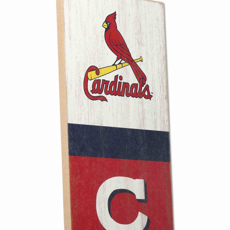 MLB St. Louis Cardinals Baseball Vertical Wood Sign Panel, 4 of 5