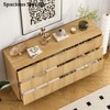 5/6/7 Drawer Fluted Dresser for Bedroom, Modern Chest with Gold Handles, Wood Storage Organizer for Living Room, Hallway, or Closet - 3 of 4