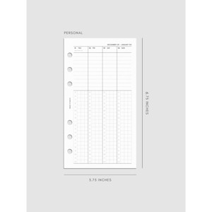 2026 Dated Weekly Schedule Planner Inserts | Cloth & Paper - 1 of 4