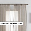 HLC.ME Penelope Faux Linen Textured Privacy Sheer Light Filtering Rod Pocket Curtains Panels, Set of 2 - 3 of 4