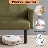 75.5” Convertible Futon Sofa Bed, Linen Flannel Small Couch Sofa with Wood Legs & 700lbs Capacity, Adjustable Folding Loveseat - 4 of 4