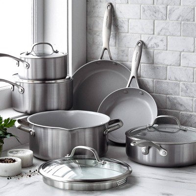 GreenPan Venice Pro 7-Piece Set, Stainless Steel with Thermalon