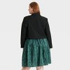 Women's Cropped Blazer - Ava & Viv™ Black - 2 of 3