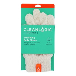 Cleanlogic Exfoliating Body Gloves - 2 ct - 1 of 4