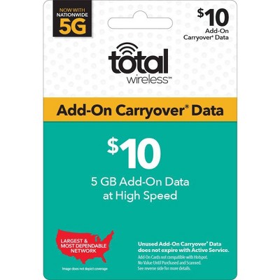 Total Wireless $10 Add-On Carryover Data Card (Email Delivery)