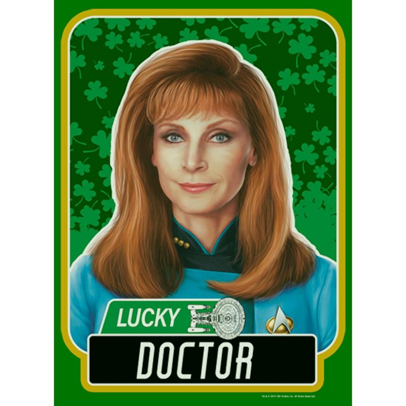 Men's Star Trek: The Next Generation St. Patrick's Day Lucky Doctor Beverly Crusher T-Shirt, 2 of 6