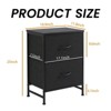 SKRAN Nightstands Set Of 2, 2 Drawer Dresser For Bedroom Night Stand Small Nightstands End Table With Fabric Drawers Modern For Bedroom,Closet - 3 of 4