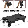 MaseiKar Furniture Mover Dolly, Heavy Duty Rolling Platform with 4 Wheels, 440 lbs Capacity, Interlocking Design for Small Furniture Moving, 1 Pack - 2 of 4