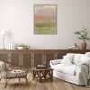 32" x 42" Coral and Olive Striations II by Jennifer Goldberger Framed Canvas Wall Art Print - Amanti Art: Modern Style, Lithograph - 4 of 4