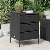 vidaXL Patio Storage Cabinet Tool Organizer Outdoor Furniture Poly Rattan - 3 of 4