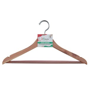 DEILSY Cedar Suit Hangers with Anti-Slip Pant Bar – 12 Pack - 1 of 4