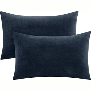 LISM 20x26 Inches Flannel Pillowcases with Zipper,Cozy Fuzzy Velvet Standard Pillow Shams Set of 2 - 1 of 4