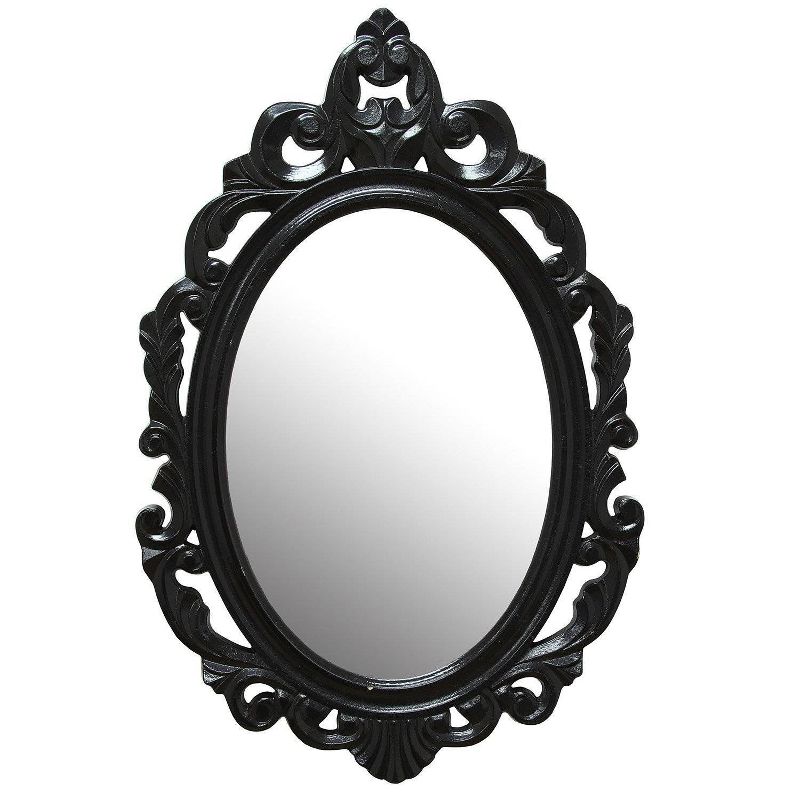 15.25&#34; x 23.25&#34; Baroque Mirror Black - Stratton Home D&#233;cor, 1 of 7
