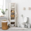 Seville Classics Rattan Wicker Handwoven Round Laundry Hamper 3 Piece Set - 4 of 4