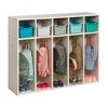 ECR4Kids Streamline 5-Section Coat Locker with Scoop Front Storage Bins, Toddler Size, White Wash - 4 of 4
