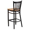 Emma and Oliver 2 Pack Vertical Back Metal Restaurant Barstool - 3 of 4