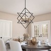 Dewdrop 6-Light Farmhouse Chandelier, Industrial Black and Gold Geometric Pendant Ceiling Light for Kitchen Island Foyer - 4 of 4
