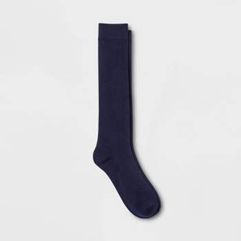 Women's Solid Knee High Socks - Xhilaration™ Navy Blue 4-10