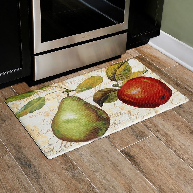 Green Pear 20" x 36" Oil & Stain Resistant Anti-Fatigue Kitchen Floor Mat, 2 of 4