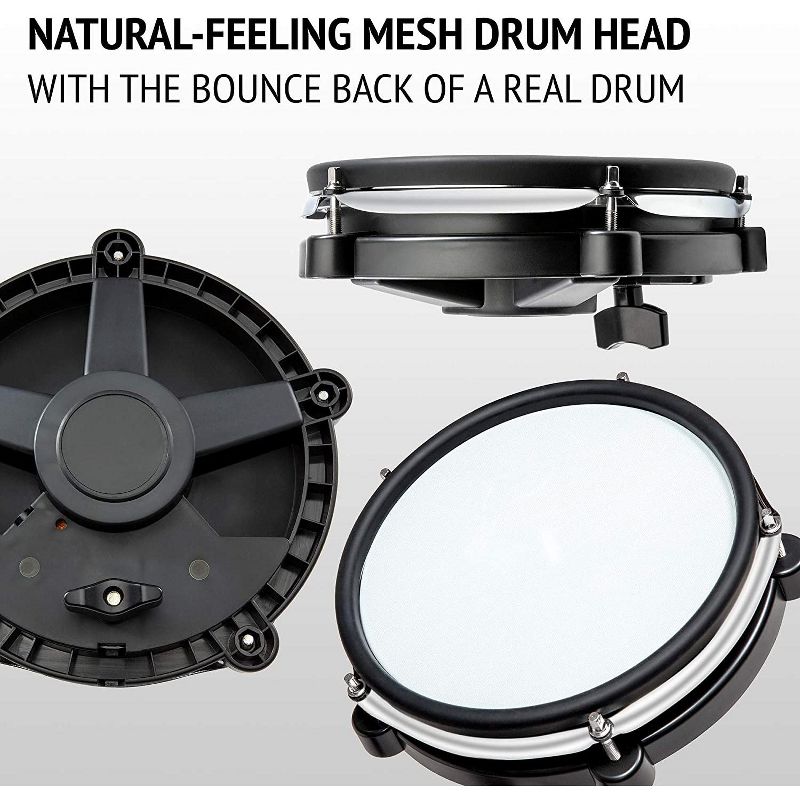 LyxJam 8-Piece Electronic Drum Set, Professional Electric Drums Kit, 5 of 8