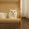 Fairela™ - Woven Sisal Cat Lounger – Scratch-Resistant Wooden Pet Sofa Bed with Neutral Design for Indoor Cats and Small Dogs - 3 of 4