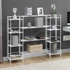 Breighton 44.75" Home Xtra Storage 4 Tier Folding Metal Shelves with Set of 4 Deluxe Extension Shelves in White - 2 of 4
