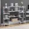 Breighton Home 44.75" FlexiSpace 4 Tier Foldable Metal Shelves with Set of 4 Deluxe Extension Shelves White - image 2 of 4