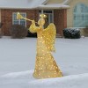 60" Champagne Sisal Angel Novelty Sculpture Light White Lights - National Tree Company - 2 of 3