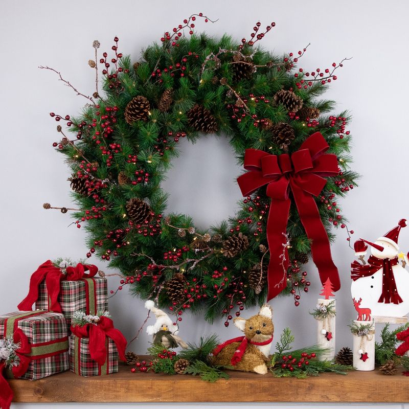 Northlight 48" Prelit Royal Oregon Pine Artificial Christmas Wreath - Clear Lights, 3 of 8
